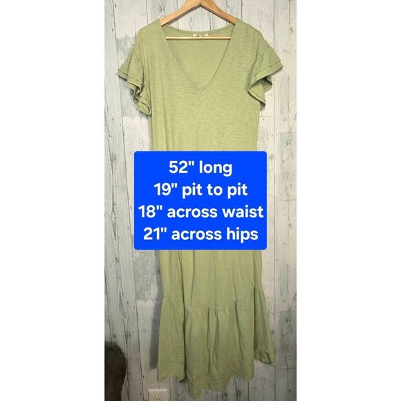 Z Supply Zella Tiered Ruffle Midi Dress Sz. L - Picture 3 of 7